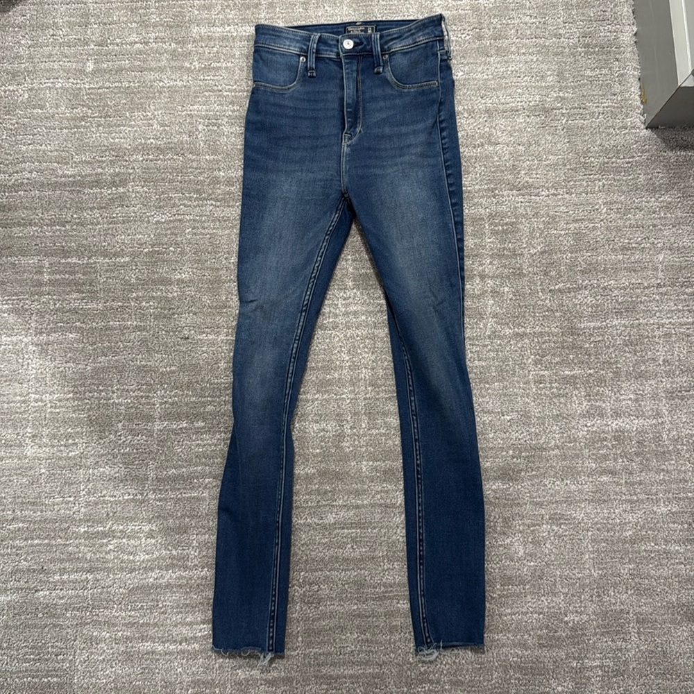 New Abercrombie & Fitch Simone High Rise Jegging dark Ankle Jeans Sz 24 00